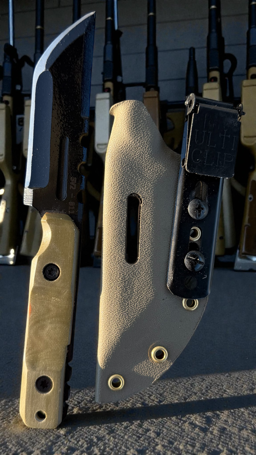 SMW Squire V2 Fixed Blade Knife, 7.5 inch 8670 High Carbon Steel, Hand Finished and Serialized – Made in USA