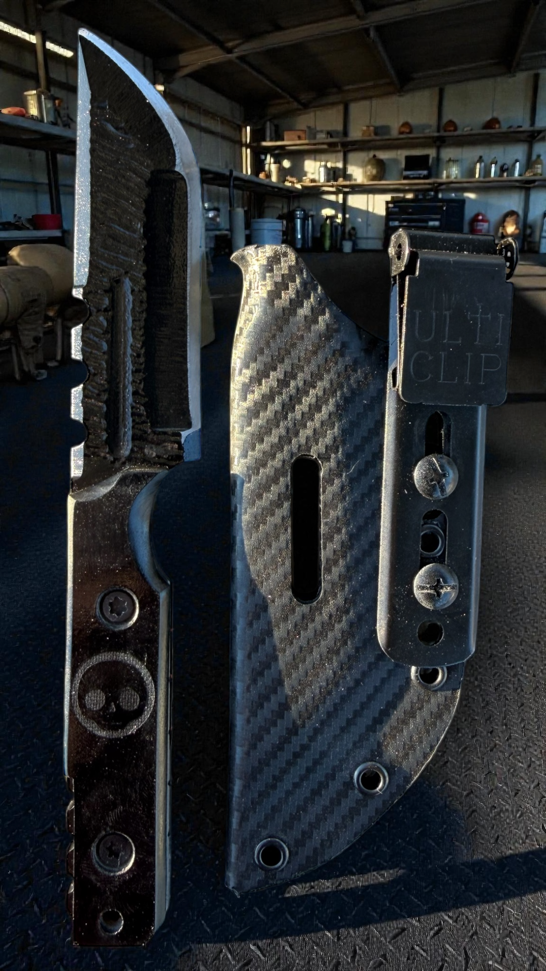 SMW Squire V2 Fixed Blade Knife, 7.5 inch 8670 High Carbon Steel, Hand Finished and Serialized – Made in USA