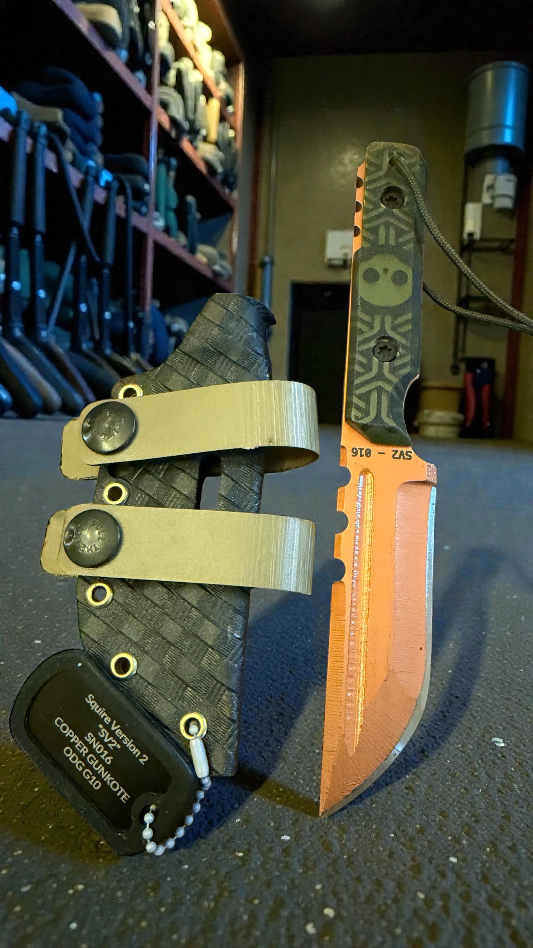 SMW Squire V2 Fixed Blade Knife, 7.5 inch 8670 High Carbon Steel, Hand Finished and Serialized – Made in USA