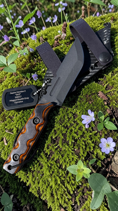 SMW Squire V2 Fixed Blade Knife, 7.5 inch 8670 High Carbon Steel, Hand Finished and Serialized – Made in USA