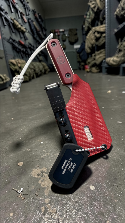 Severed Metal Works Zealot Fixed Blade – 2.5” Tanto Blade, 80CrV2 Steel, Micarta Scales – Made in USA