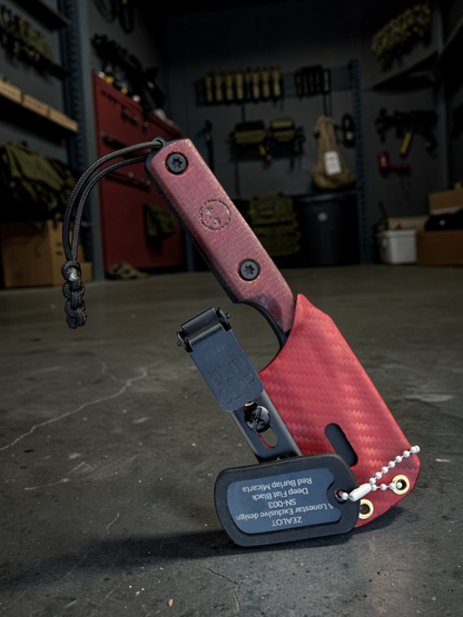Severed Metal Works Zealot Fixed Blade – 2.5” Tanto Blade, 80CrV2 Steel, Micarta Scales – Made in USA