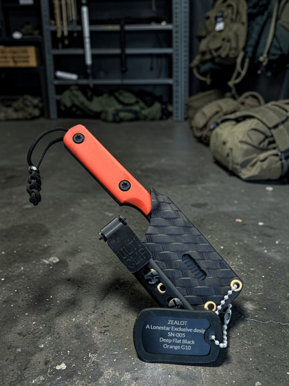 Severed Metal Works Zealot Fixed Blade – 2.5” Tanto Blade, 80CrV2 Steel, Micarta Scales – Made in USA