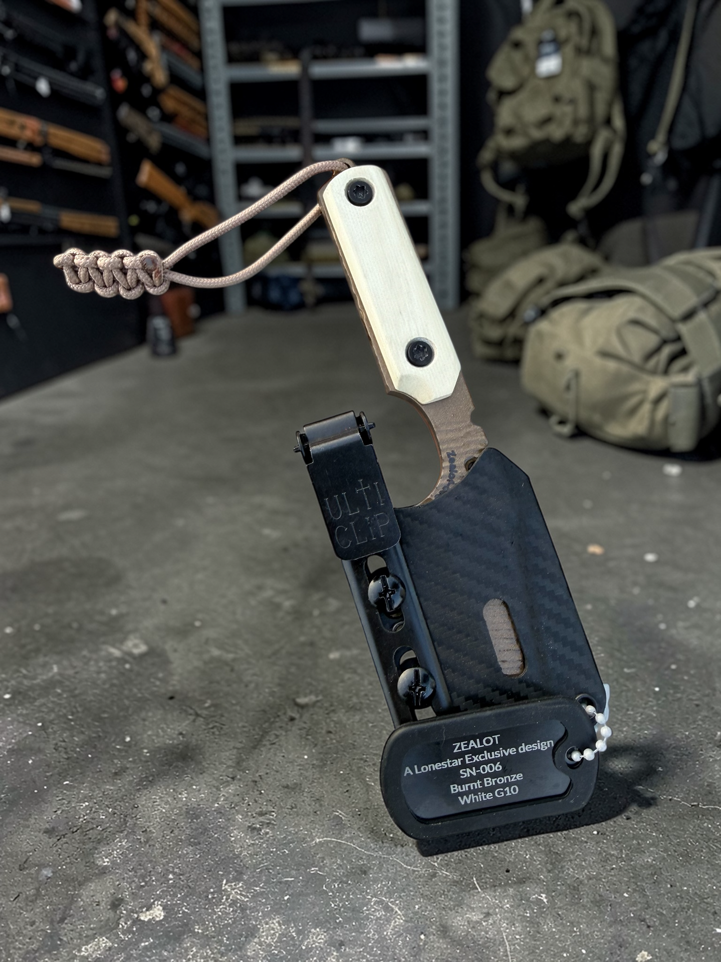 Severed Metal Works Zealot Fixed Blade – 2.5” Tanto Blade, 8670 Steel, Micarta Scales – Made in USA