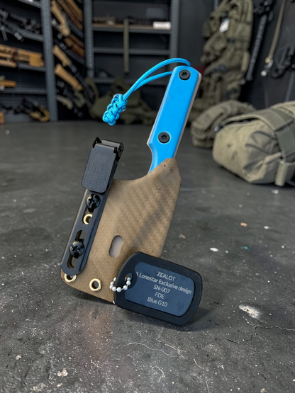 Severed Metal Works Zealot Fixed Blade – 2.5” Tanto Blade, 80CrV2 Steel, Micarta Scales – Made in USA