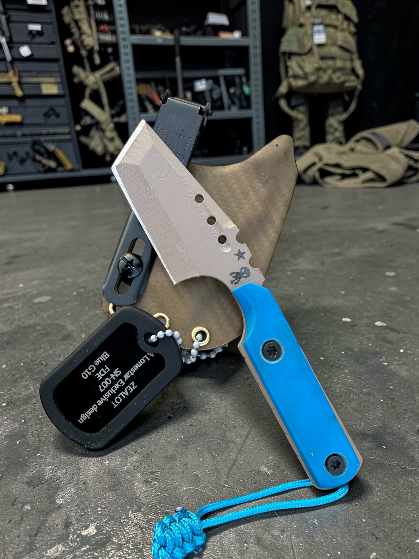 Severed Metal Works Zealot Fixed Blade – 2.5” Tanto Blade, 8670 Steel, Micarta Scales – Made in USA