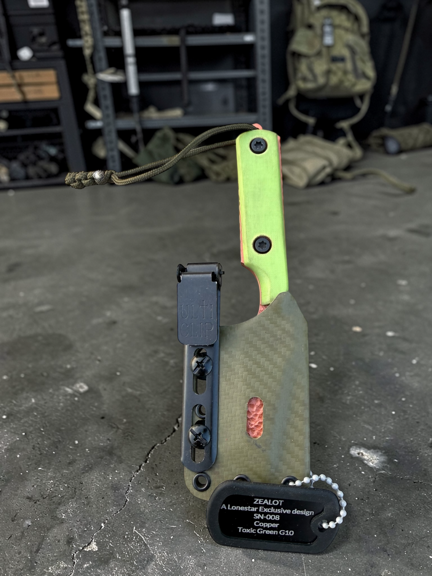 Severed Metal Works Zealot Fixed Blade – 2.5” Tanto Blade, 8670 Steel, Micarta Scales – Made in USA