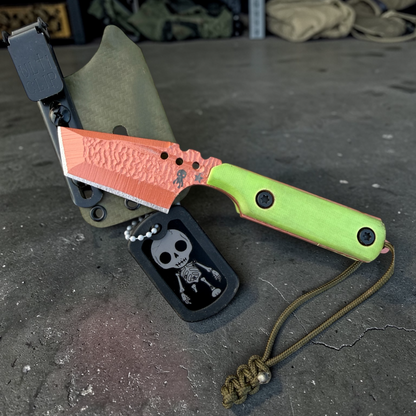 Severed Metal Works Zealot Fixed Blade – 2.5” Tanto Blade, 80CrV2 Steel, Micarta Scales – Made in USA