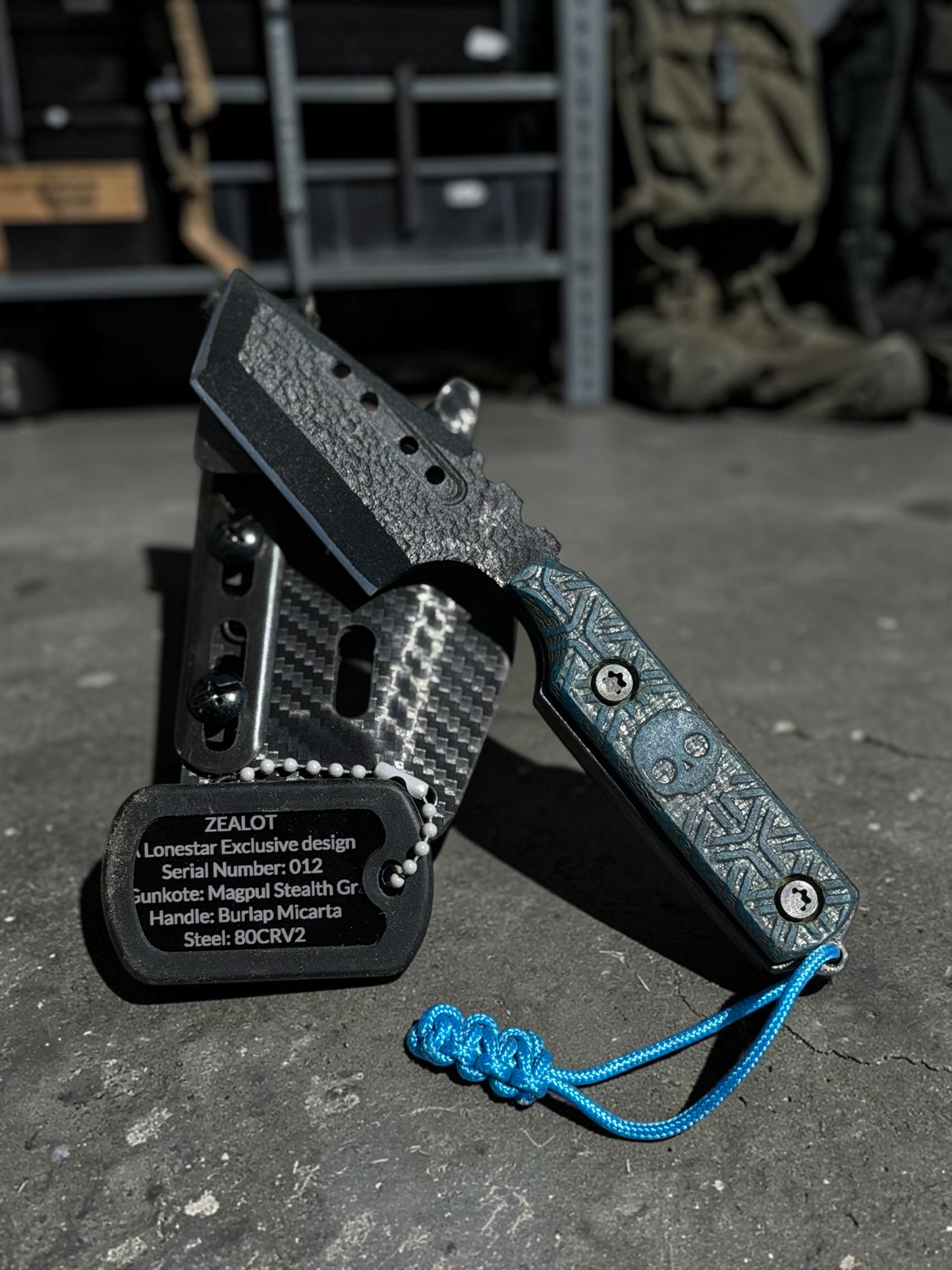 Severed Metal Works Zealot Fixed Blade – 2.5” Tanto Blade, 80CrV2 Steel, Micarta Scales – Made in USA