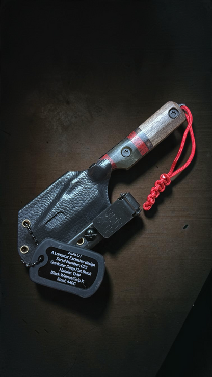 Severed Metal Works Zealot 2.5" Fixed Blade, 440C Stainless Tanto, Gunkote Finish, Kydex Sheath with UltiClip, Made in USA (SMW-ZEALOT-440C)