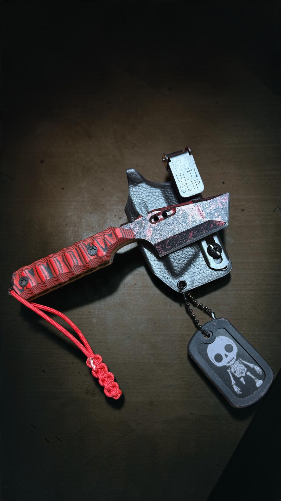 Severed Metal Works Zealot 2.5" Fixed Blade, 440C Stainless Tanto, Gunkote Finish, Kydex Sheath with UltiClip, Made in USA (SMW-ZEALOT-440C)