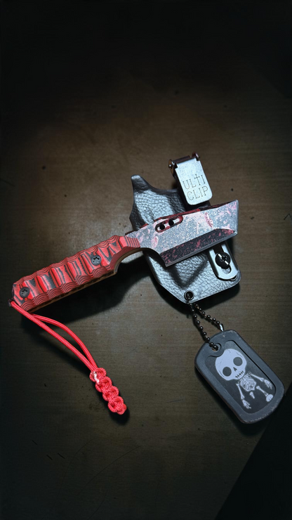 Severed Metal Works Zealot 2.5" Fixed Blade, 440C Stainless Tanto, Gunkote Finish, Kydex Sheath with UltiClip, Made in USA (SMW-ZEALOT-440C)