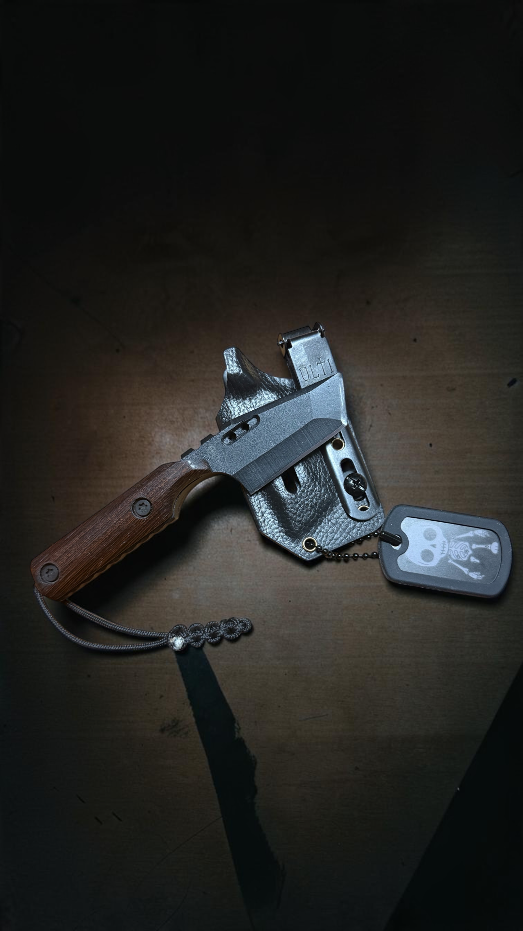 Severed Metal Works Zealot 2.5" Fixed Blade, 440C Stainless Tanto, Gunkote Finish, Kydex Sheath with UltiClip, Made in USA (SMW-ZEALOT-440C)