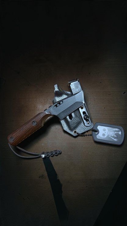 Severed Metal Works Zealot 2.5" Fixed Blade, 440C Stainless Tanto, Gunkote Finish, Kydex Sheath with UltiClip, Made in USA (SMW-ZEALOT-440C)