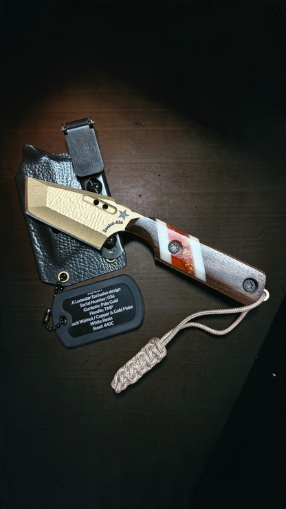 Severed Metal Works Zealot 2.5" Fixed Blade, 440C Stainless Tanto, Gunkote Finish, Kydex Sheath with UltiClip, Made in USA (SMW-ZEALOT-440C)