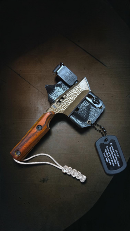 Severed Metal Works Zealot 2.5" Fixed Blade, 440C Stainless Tanto, Gunkote Finish, Kydex Sheath with UltiClip, Made in USA (SMW-ZEALOT-440C)