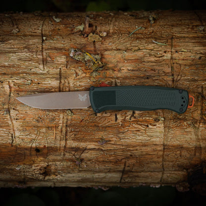Benchmade Shootout® OTF Automatic Knife, Taiga Green Grivory®, FDE Battlewash Blade, 3.5″, Made in USA (5371FE-2601)