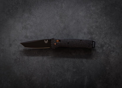 Benchmade Bailout 3.38" AXIS Lock – Carbon Fiber, CPM-S90V Black Cerakote Tanto, Dark Copper – Made in USA (537BK-10)