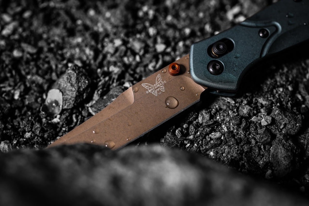 The Back Door: Benchmade Osborne - S90V Reverse Tanto, Taiga Green Aluminum - Made in USA (940FE-2601) (Trade In)