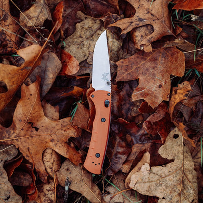 Benchmade SlipRidge 3.5" Folding Knife - MagnaCut Modified Clip Point, Rust Orange G10, AXIS Lock - Made in USA (15090-01)