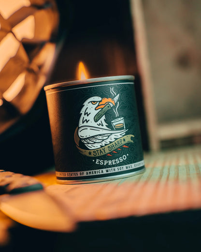All American Maker Stay Sharp Espresso Candle