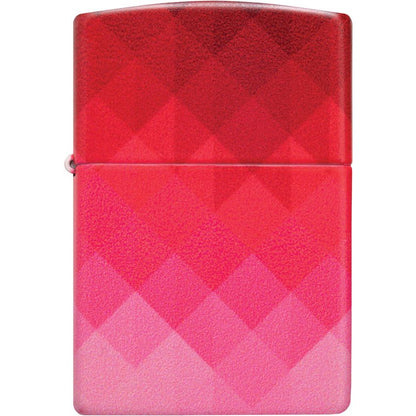 Zippo Ombre Pixel Lighter – 540 Color Process, Red to Pink Gradient – Made in USA (ZO58014)