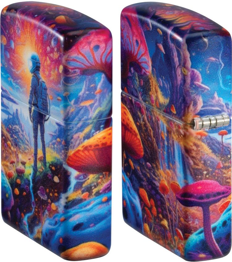 Zippo Mushroom Forest Lighter – Classic Windproof Design – Made in USA (ZO76088)