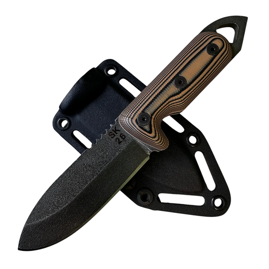 Shed Knives 2026 Journey 3.81" Fixed Blade – Coyote Tan G-10, 154CM, Drop Point – Made in USA (SK26JOCT)