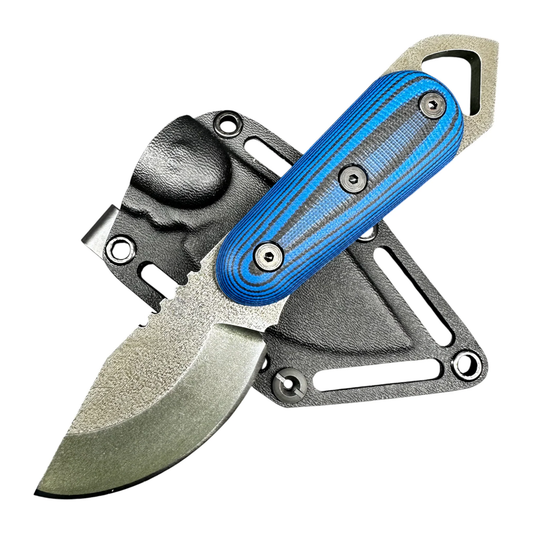 Shed Knives 2026 Skur 3.168" Fixed Blade – Atlantic Blue G-10, 154CM – Made in USA (SK26SKAB)
