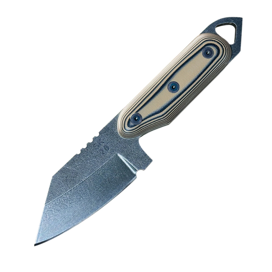 Shed Knives 2026 US Tanto 3.082" Fixed Blade – Coyote Tan G-10, 154CM – Made in USA (SK26USCT)