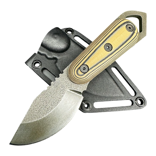 Shed Knives 2026 Skur 3.168" Fixed Blade – Coyote Tan G-10, 154CM – Made in USA (SK26SKCT)