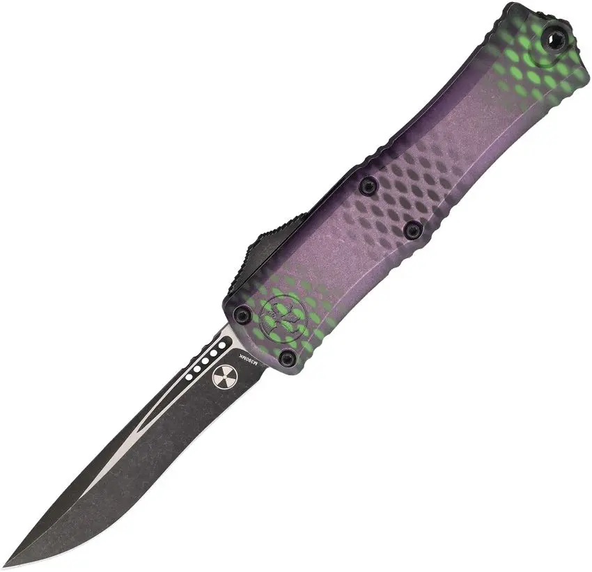 Microtech Hera II Auto Mini Recurve Purple Aluminum, 3.0″ M390MK Blade, Made in USA (MCT1705M1PUX51S)