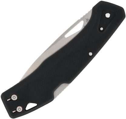 Gerber LST Lockback Black Knife, 2.5″ Drop Point Blade, Lightweight EDC – Made in USA (G46009N)