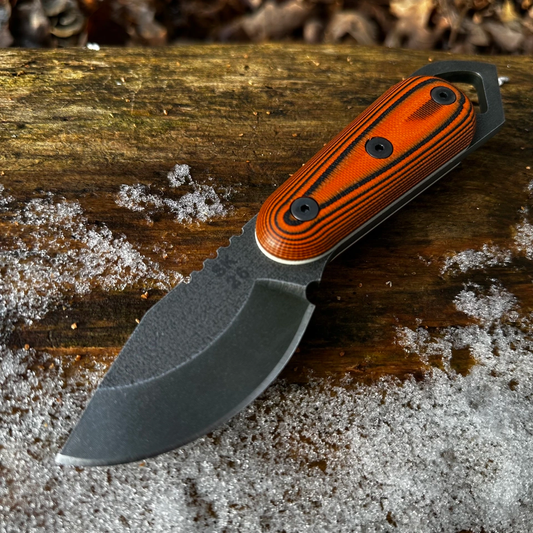 Shed Knives 2026 Skur 3.168" Fixed Blade – Skur Orange G-10, 154CM – Made in USA (SK26SKSO)