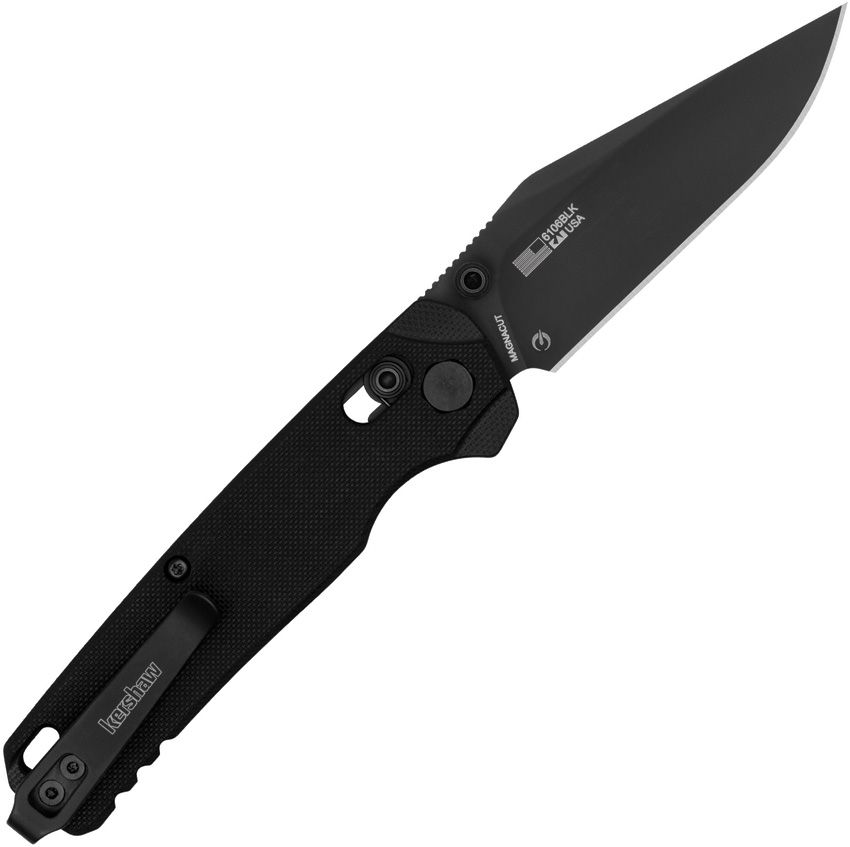 Kershaw Bel Air DuraLock Clip Black G10, 3.0″ CPM MagnaCut Blade, Made in USA (KS6106BLK)