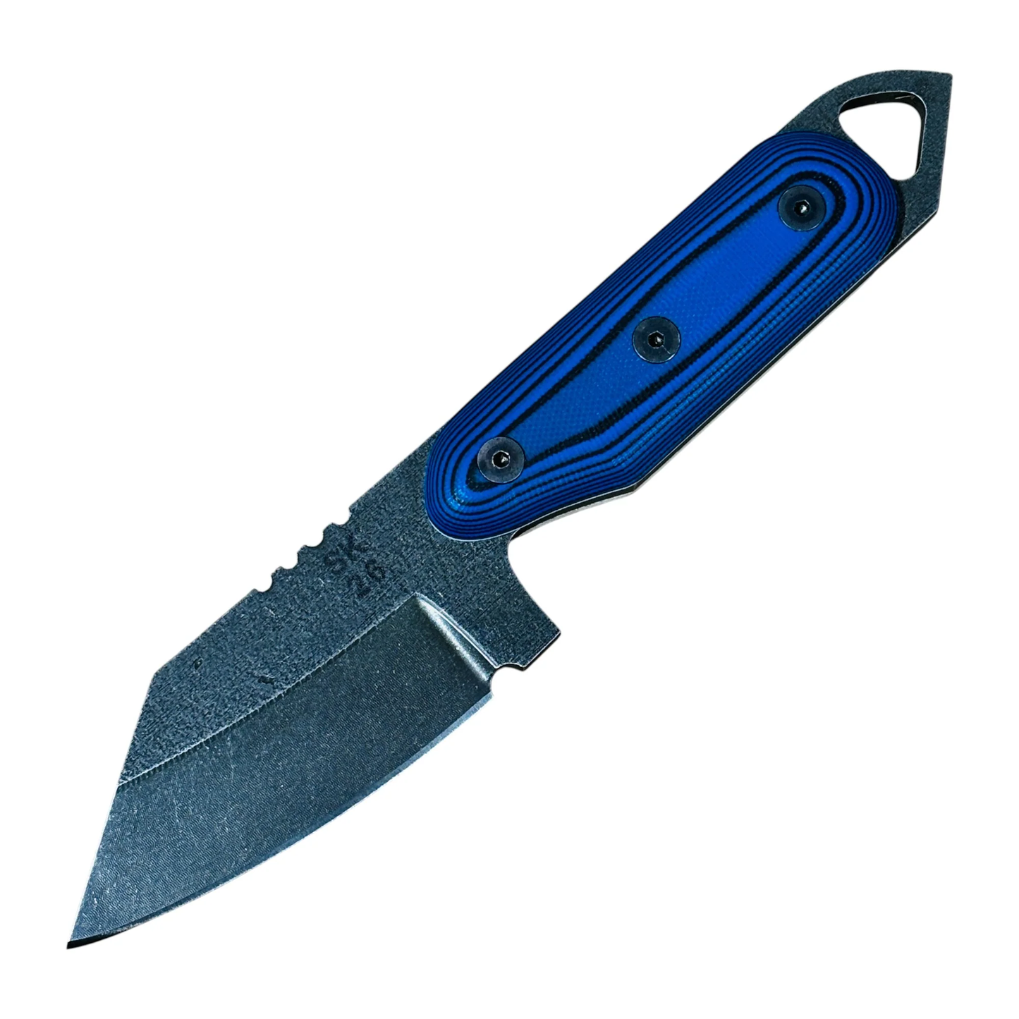 Shed Knives 2026 US Tanto 3.082" Fixed Blade – Atlantic Blue G-10, 154CM – Made in USA (SK26USAB)