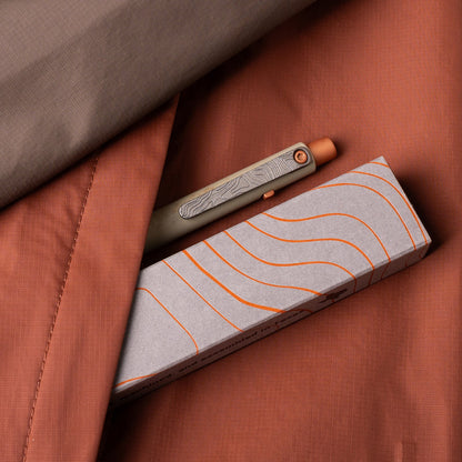 Tactile Turn Off Grid Side Click Pen – Standard 5.6", Titanium, Sand Cerakote, Copper Accents – Seasonal Release – Made in USA
