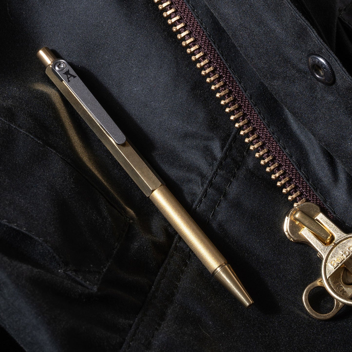 Tactile Turn Anso Pen – Brass, Side Click, 5.3” Length – Made in USA (10-JA2-BRA-TTM)